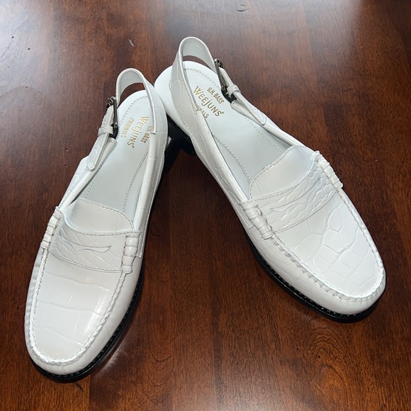 G.H. BASS ORIGINALS WOMENS WHITNEY CROC SLING BACK WEEJUNS SIZE 9.5 NEW - Picture 8 of 12